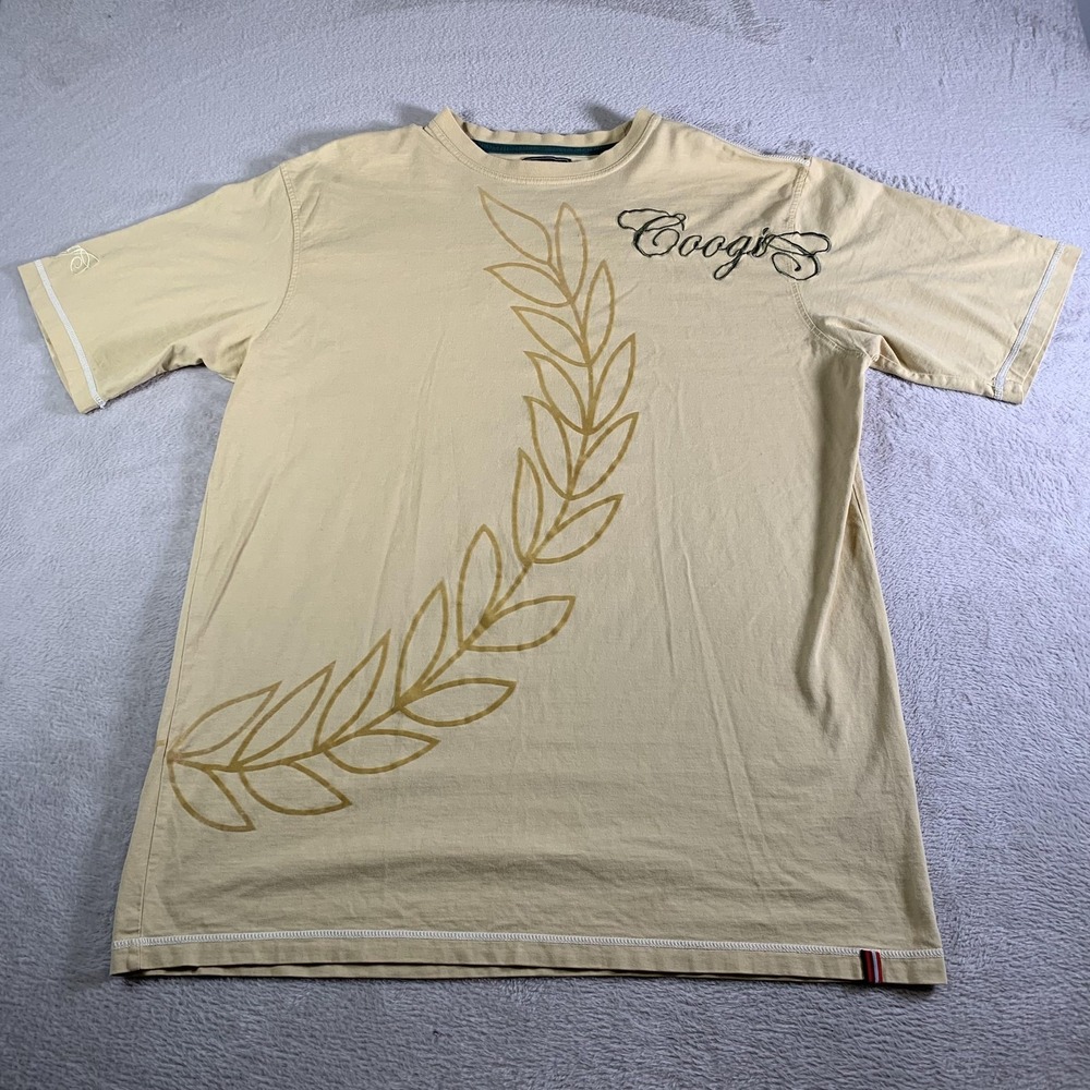 Coogi Shirt Mens 2XL Beige Only The Strong Survive Laurel Graphic Tee Streetwear